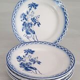 6 dessert or cheese plates in old earthenware Digoin Sarreguemines - Model Annick - Vintage