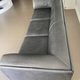 Canape neology cuir noir trois places