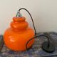 Vintage suspension lamp in orange opaline electrified to nine