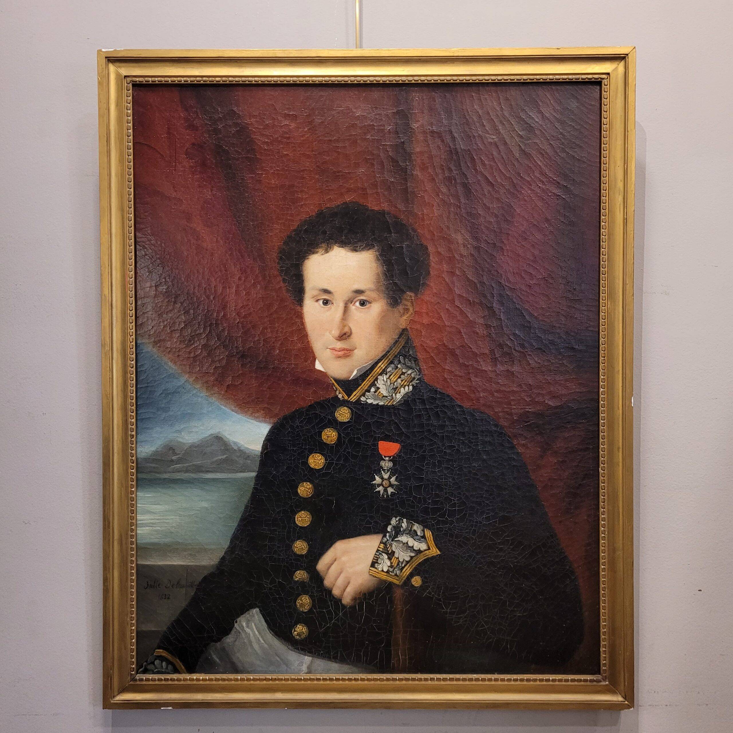 Portrait of military officer, Julie Delamontre, Charles X, 1832 – France