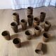 Lot de 27 tasses-timbales vintage en grès Digoin
