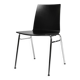 21th Century black design chair with wooden seat, Belgium