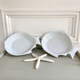 Embossed ceramic fish dishes