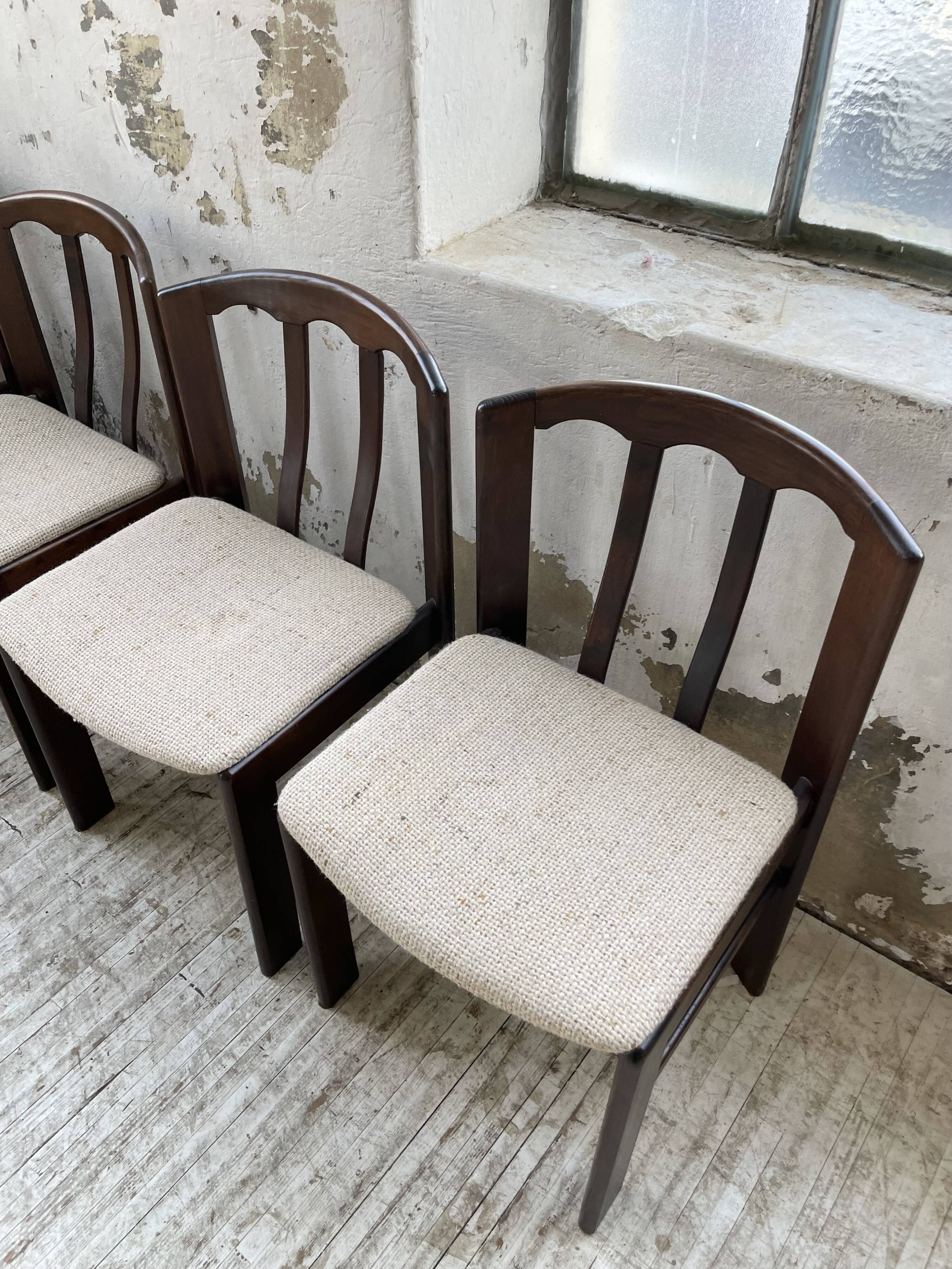 4 Scandinavian mahogany chairs