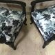 Paire de fauteuils tissu jungle