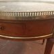Louis XVI style hot water bottle table in mahogany and 20th century marble