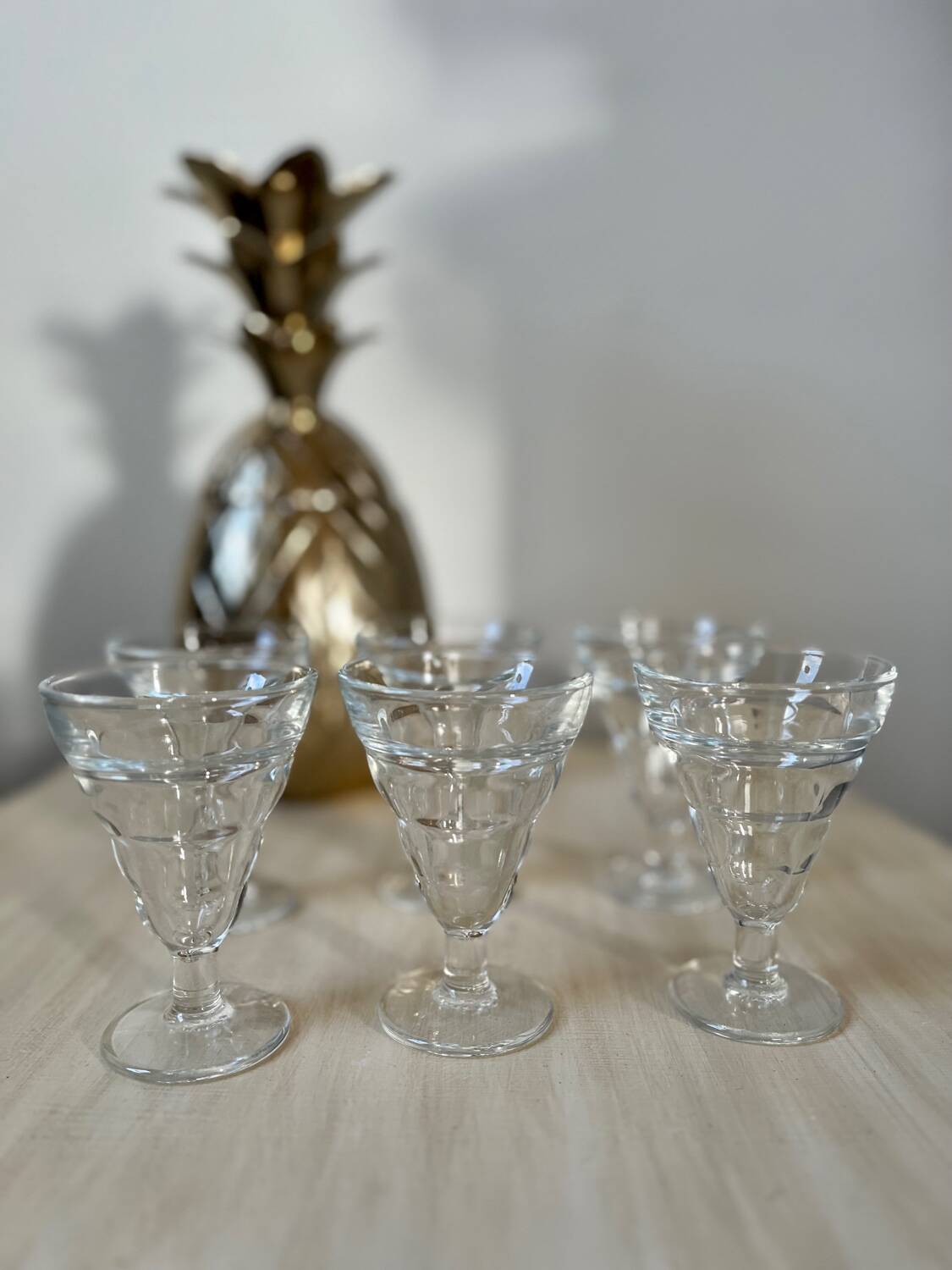 Set of 6 vintage bistro glasses