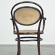 Chaise de bistrot au design vintage en bois courbé, très charmante et élégante, avec accoudoirs confortables