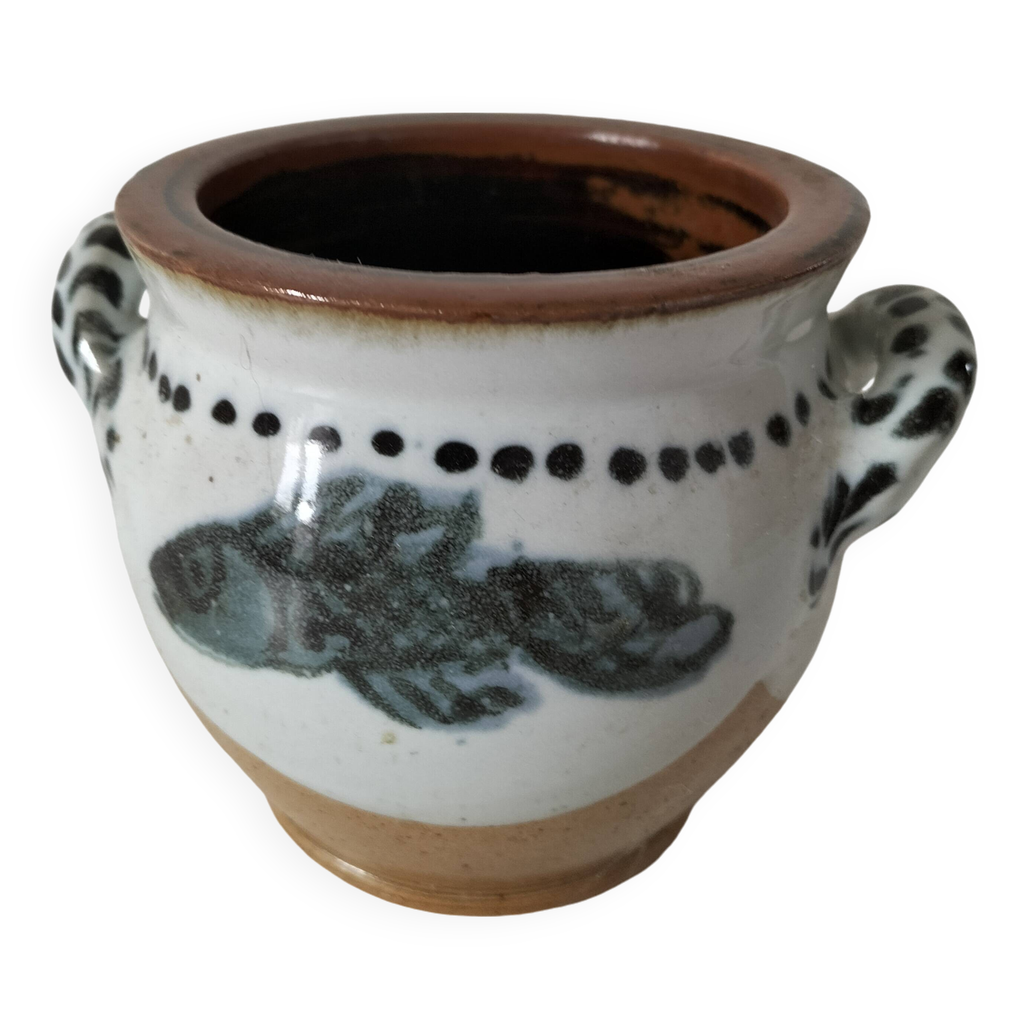 Small glazed earthenware jar
