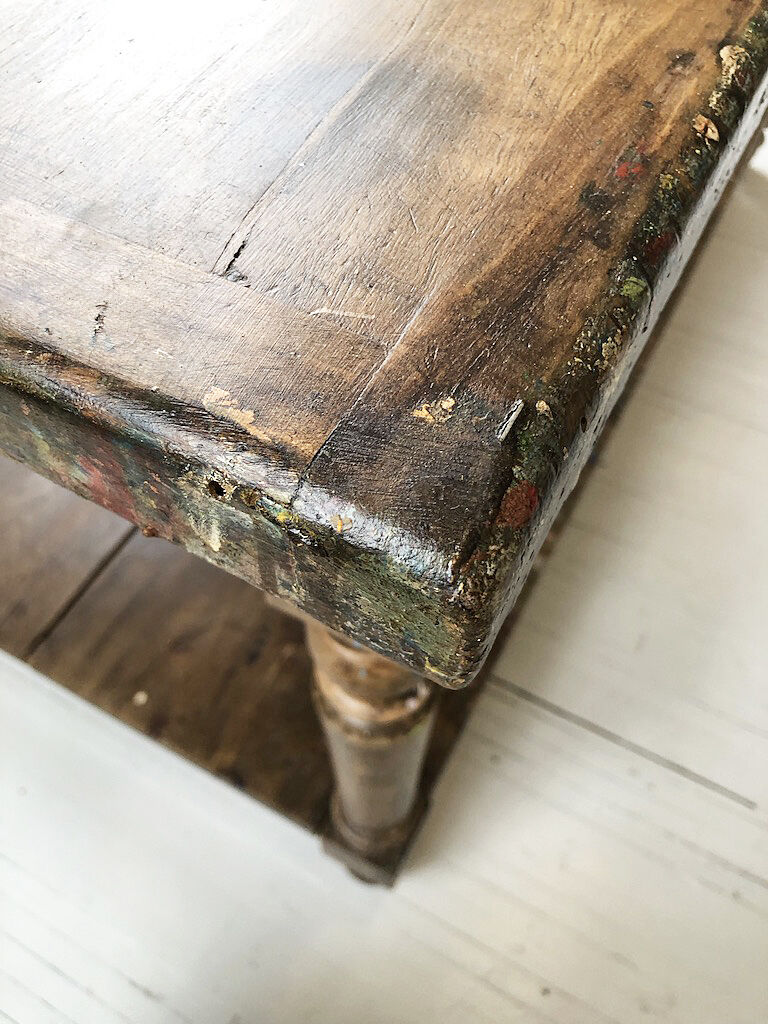 Artist studio oak draper table