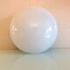 Half moon ceiling light in white opaline 60s/70s