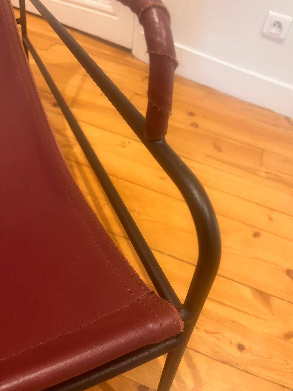Celchar AM.PM armchair in burgundy leather - Very good condition