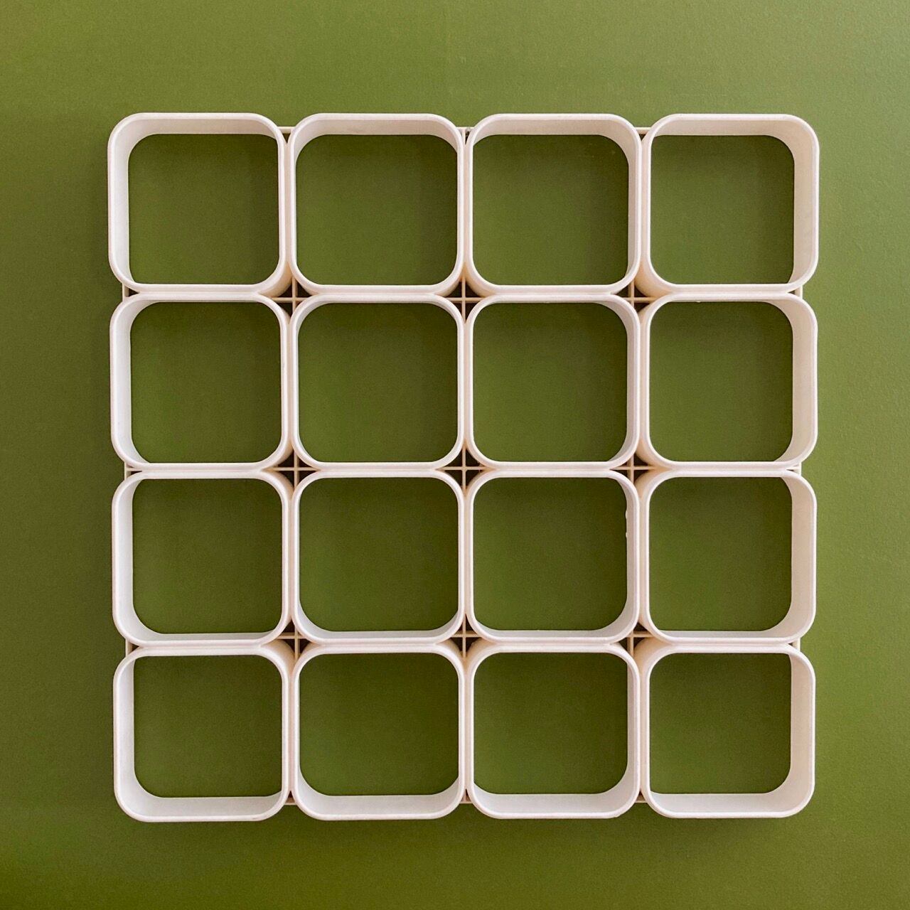 White 70's plastic module shelf