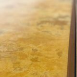 Vintage coffee table in agglomise glass and brass