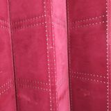 Red velvet screen with black skai