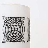 Mid-century sixties table lamp with opaline glass shade, France