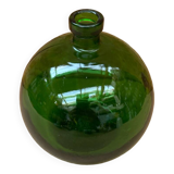 Antique Vintage Green Glass Dame Jeanne Float Ball Bottle