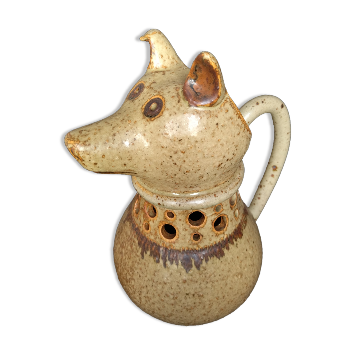 Vintage pitcher dog head