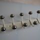 Vintage 1970s wall-mounted coat rack with 10 hooks