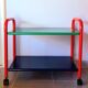 Memphis 80s perforated sheet metal rolling trolley