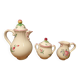 Coffee maker, sugar bowl and milk jug service Lunéville Réverbère