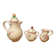 Coffee maker, sugar bowl and milk jug service Lunéville Réverbère
