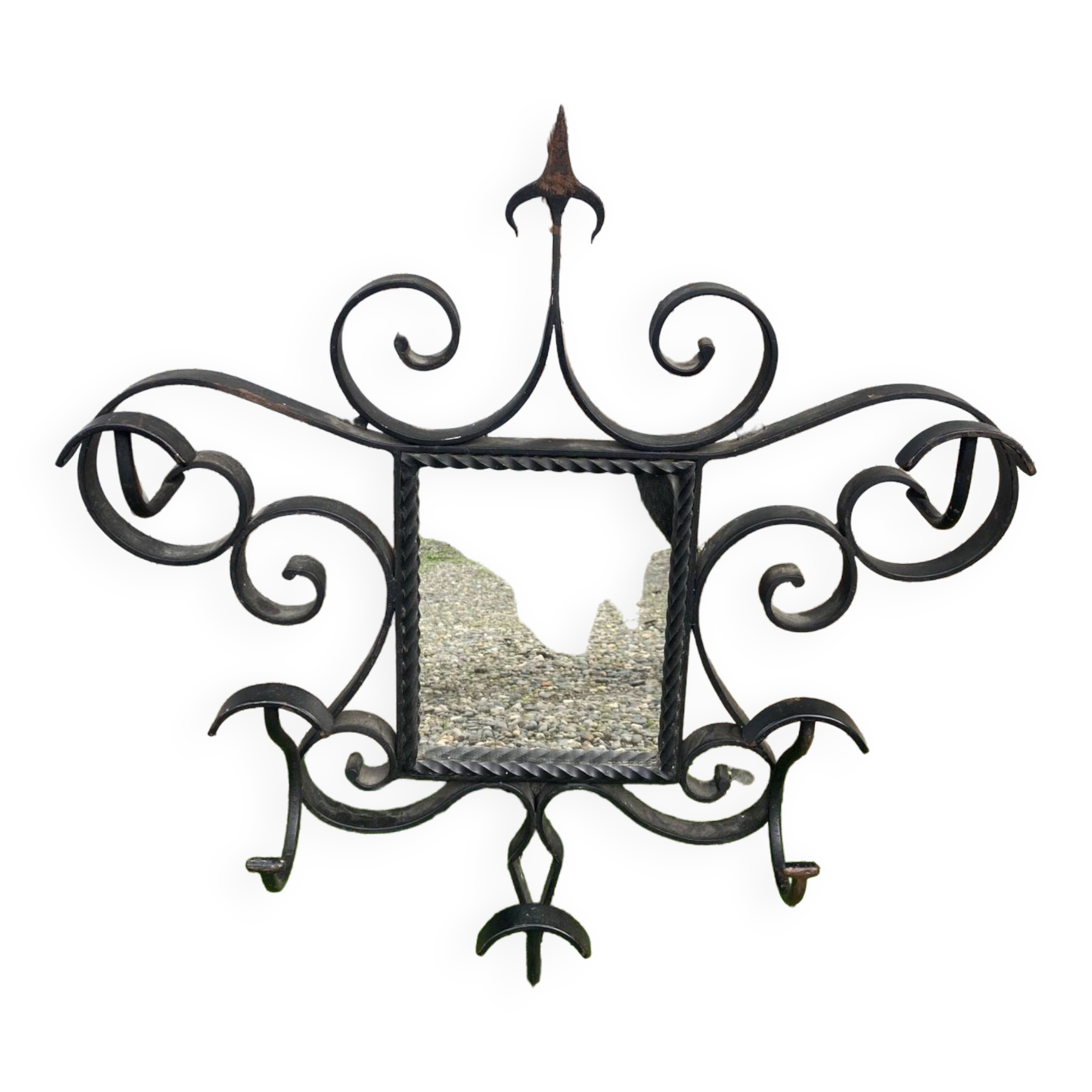 Wrought iron mirror
