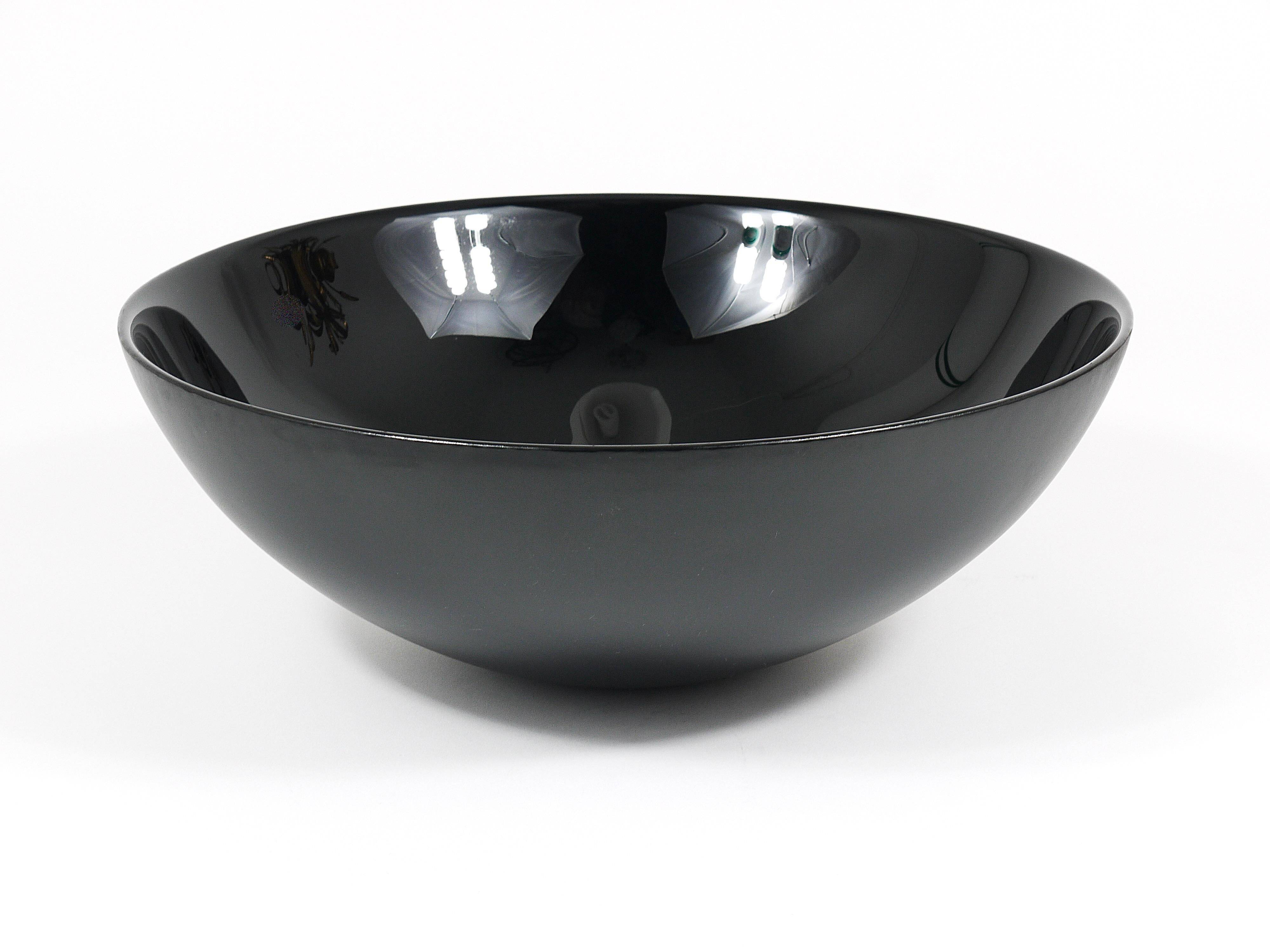 Grand Bol Centre Noir Riedel x Mesa Design, Post-Modernism Italy, 1980