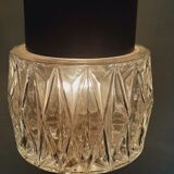 Three vintage suspension lamps, copper aluminum and glass