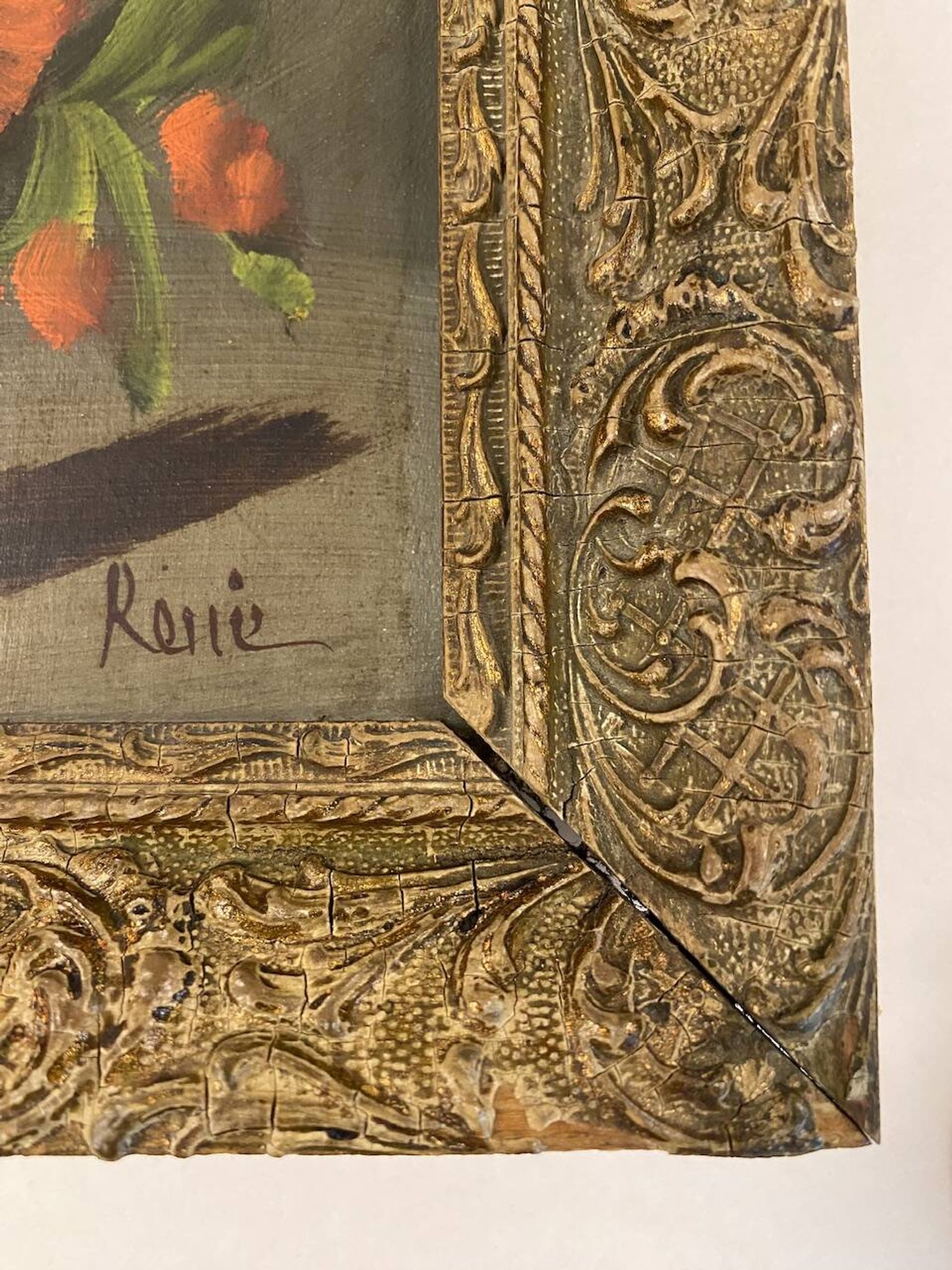 Nature morte aux fleurs sauvages, signée, milieu XX siècle