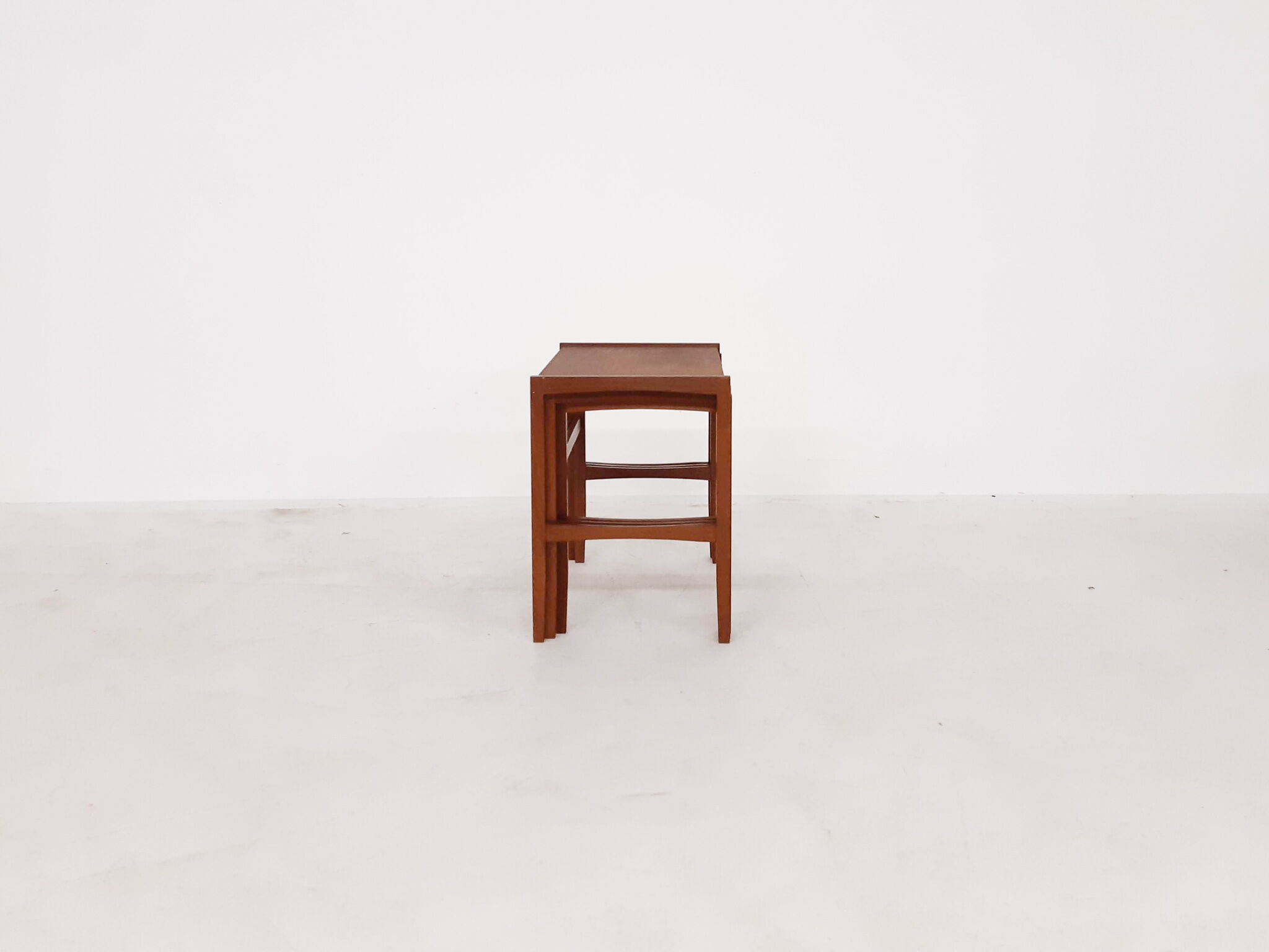 Mid-century teak nesting tables, The Netherlands 1950's
