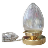 Lampe à poser verre ciselé