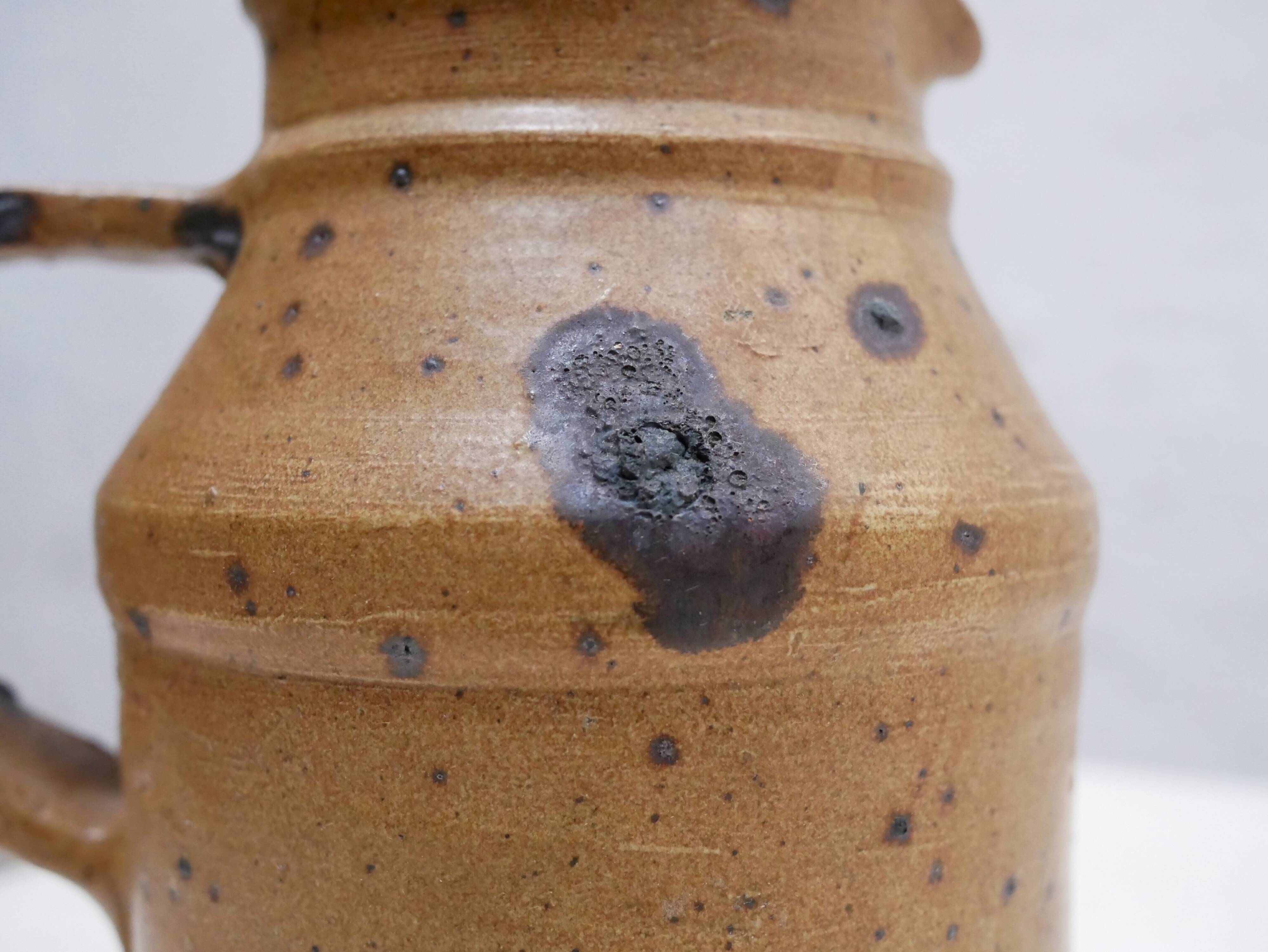 Vintage pitcher in pyrite stoneware