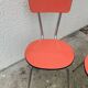 Red formica chairs 1950