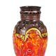 Flamed Fat Lava Vase West Germany Bay Red Orange 98-17