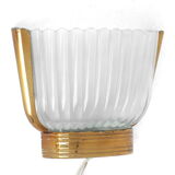 Seguso wall lamp decò years '30 design in glass and brass