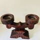 Double wooden candle holder