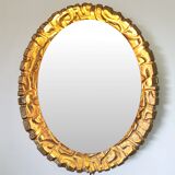Mirror with resin gold outline, 1960s - 57x69cm