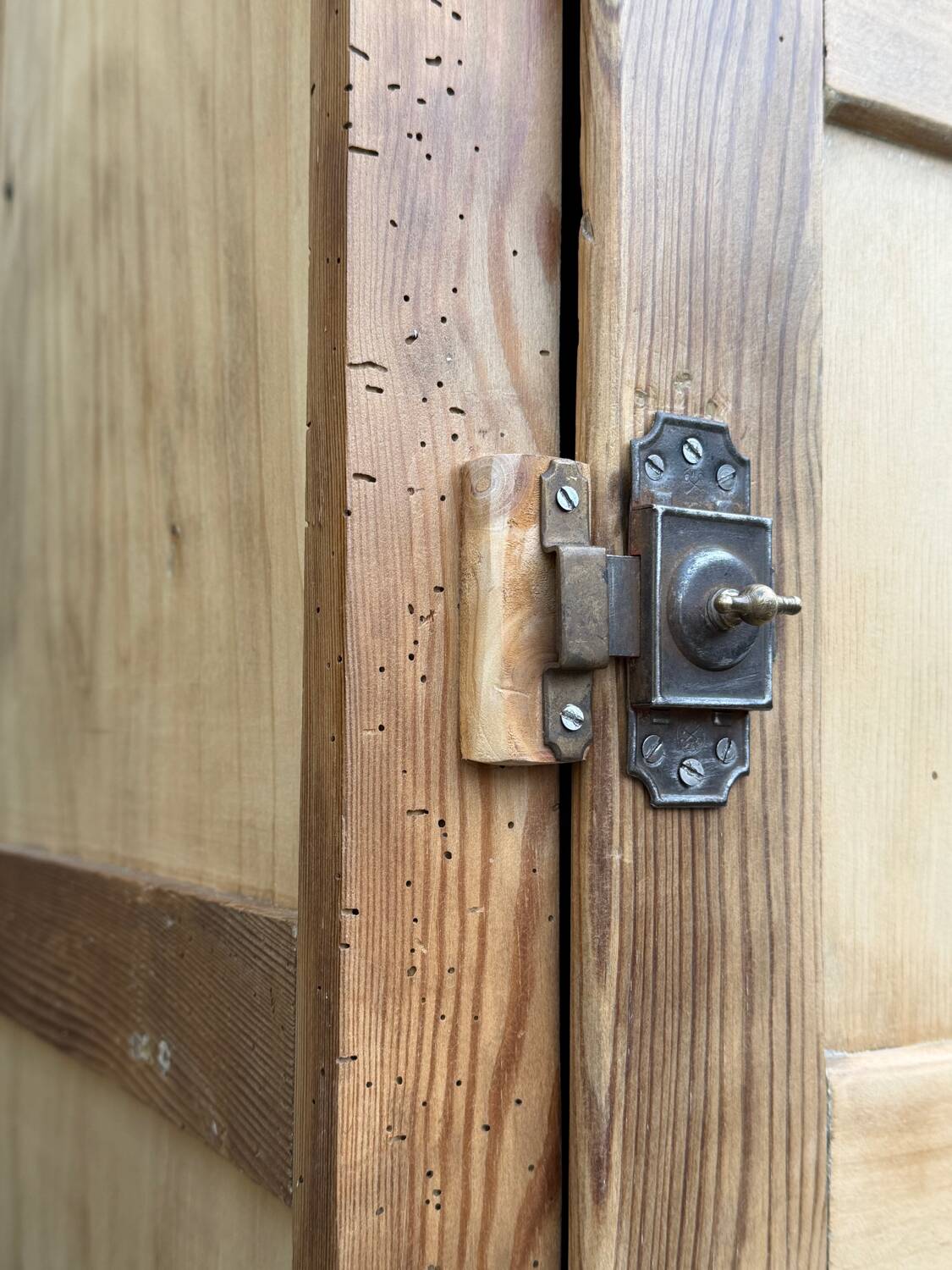 Vintage wooden wardrobe from 1940.