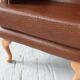 Chaise à dossier vintage marron