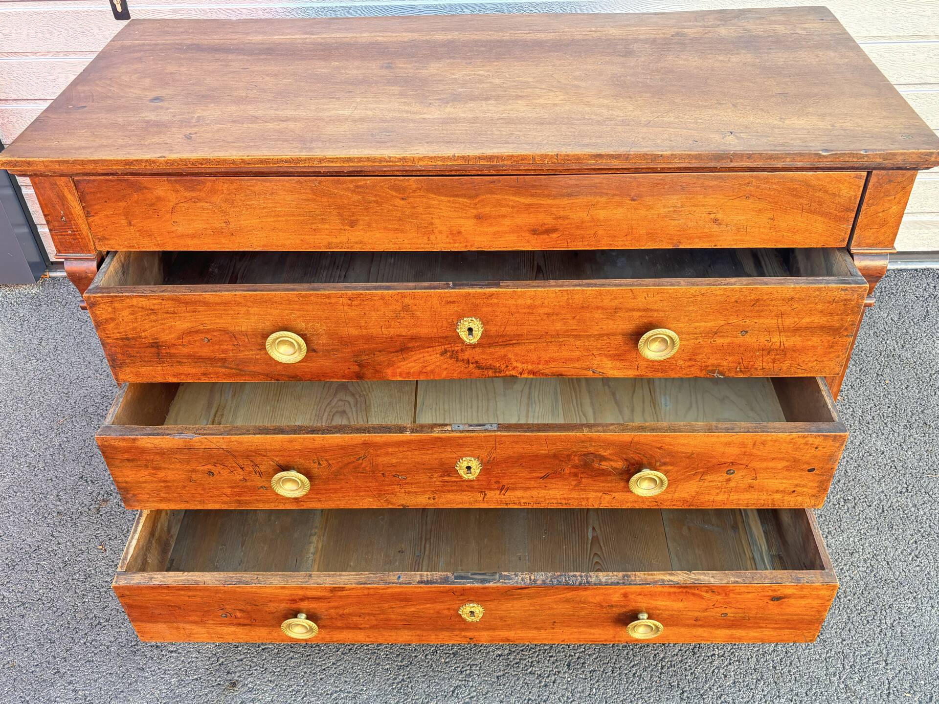 Antique solid wood chest of drawers – Empire style