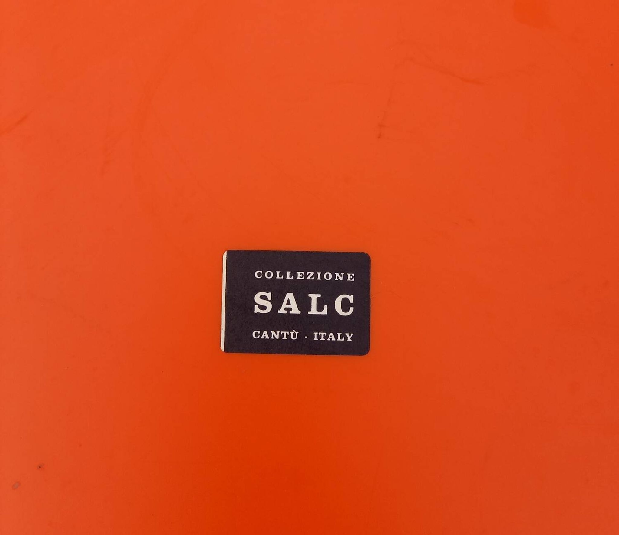 Miroir vintage 1970 plastique orange Salc