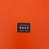 Vintage 1970 orange plastic mirror Salc
