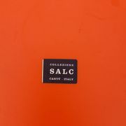 Miroir vintage 1970 plastique orange Salc