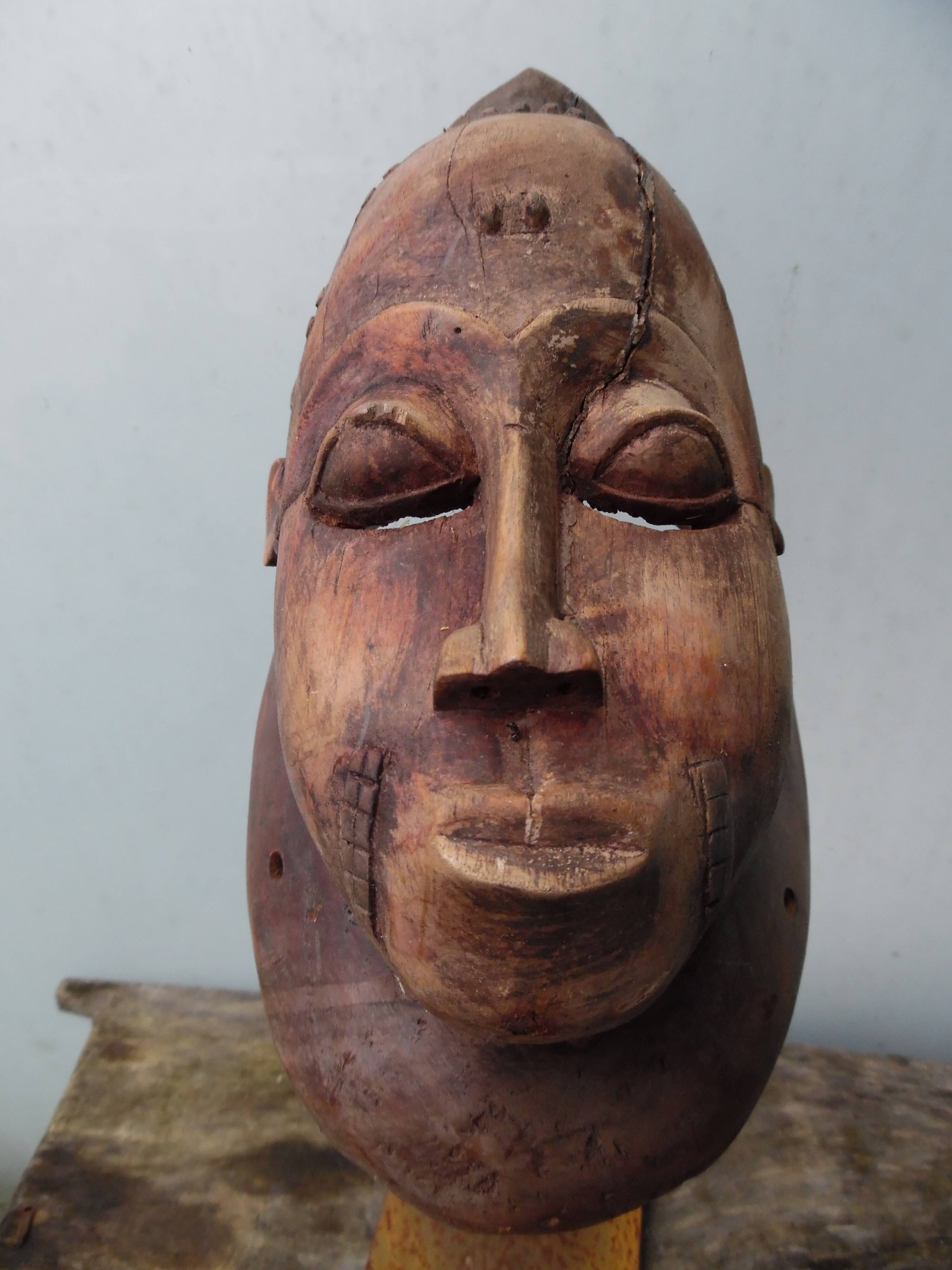 Baoulé wooden mask from Ivory Coast