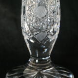 Bohemian crystal soliflore vase hand-cut