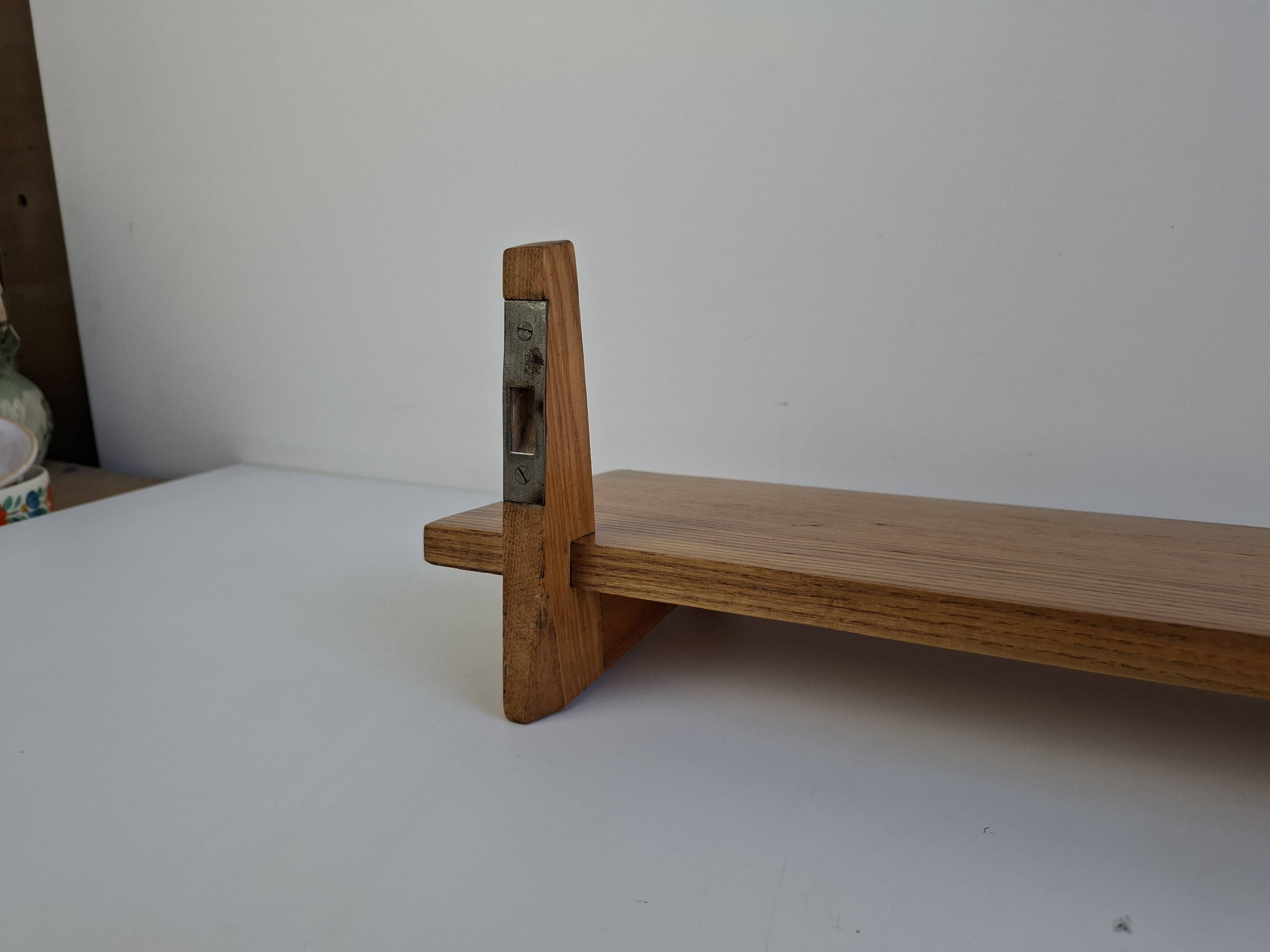 Midcentury Czechoslovak Wooden Wall Shelf, 1960s