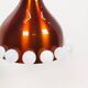 Vintage Scandinavian brass and glass pendant chandelier