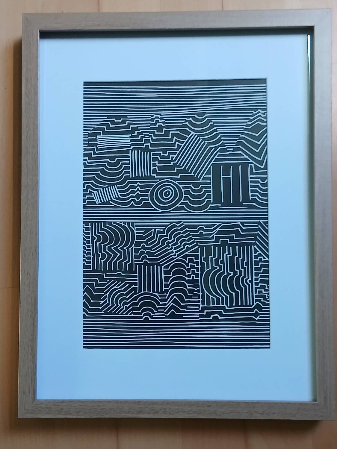 Screen print by Victor Vasarely - "Wave Series" - Waves & Movement