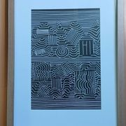 Screen print by Victor Vasarely - "Wave Series" - Waves & Movement
